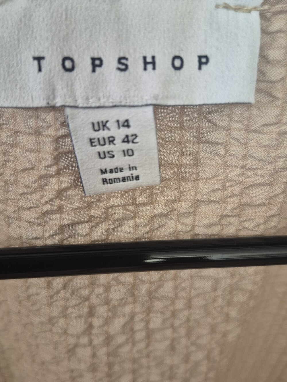TopShop Size 10 Beige Top - Picture 3 of 3